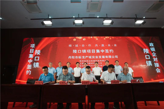 江蘇丹陽陵口鎮(zhèn)開展項(xiàng)目集中簽約暨政銀企對接會(huì)